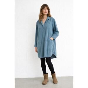 CP Shades Corduroy Teton Tunic Sky Blue Cotton USA Size L Lagenlook